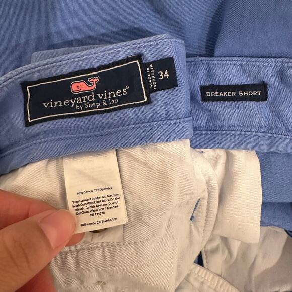 Vineyard Vines Men's Size 34 Blue Stretch Breaker Chino Shorts Casual Preppy - Picture 6 of 6